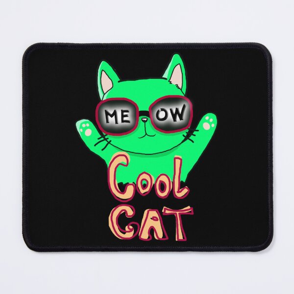 Item preview, Cartoon Cool Cat, Meow, Cute Cat, Green, designed and sold by Maculele.