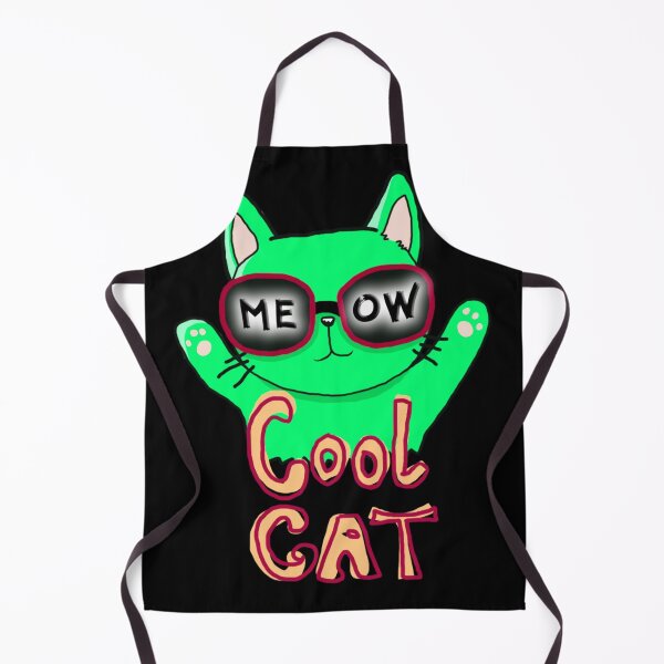Item preview, Cartoon Cool Cat, Meow, Cute Cat, Green, designed and sold by Maculele.