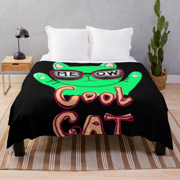 Item preview, Cartoon Cool Cat, Meow, Cute Cat, Green, designed and sold by Maculele.