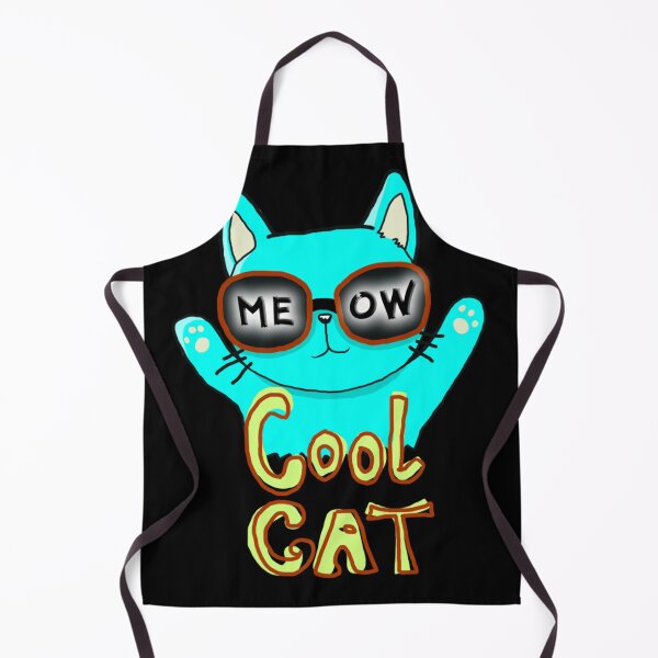 Item preview, Cartoon Cool Cat, Meow, Cute Cat, Light Blue, designed and sold by Maculele.