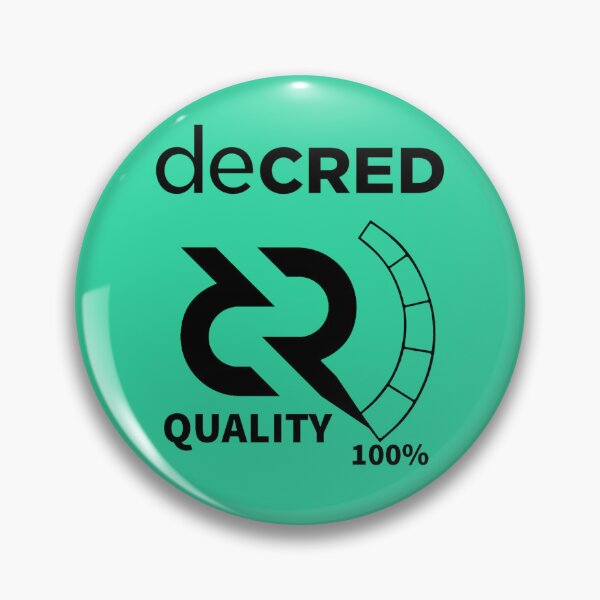 Aperçu de l'œuvre Qualité Decred - DCR Turquiose © v2 (Design horodaté par https://timestamp.decred.org/) créée et vendue par OfficialCryptos.