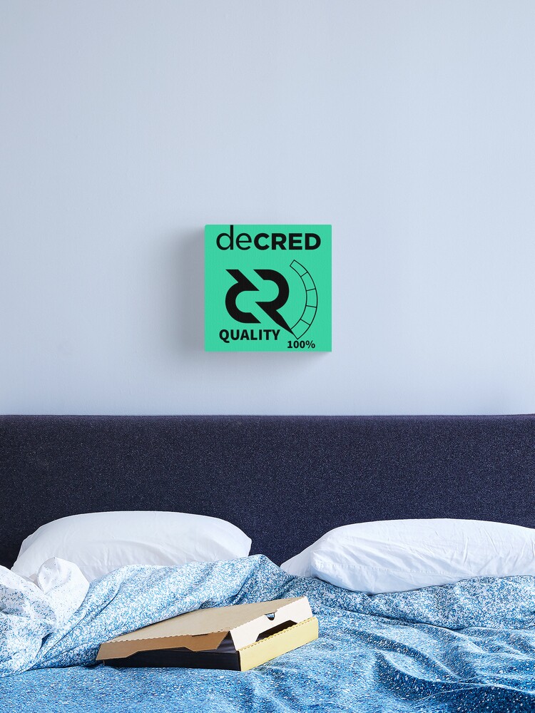 Thumbnail 1 of 3, Canvas Print, Decred quality - DCR Turquoise © v2 (Design timestamped by https://timestamp.decred.org/) designed and sold by OfficialCryptos.