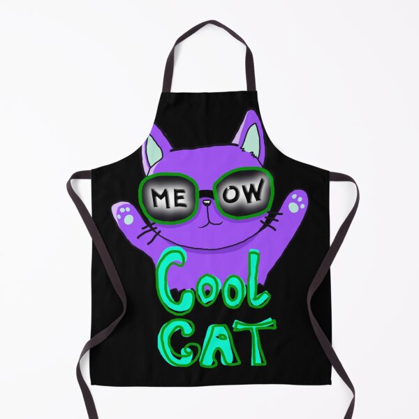 Item preview, Cartoon Cool Cat, Meow, Cute Cat, Purple, designed and sold by Maculele.