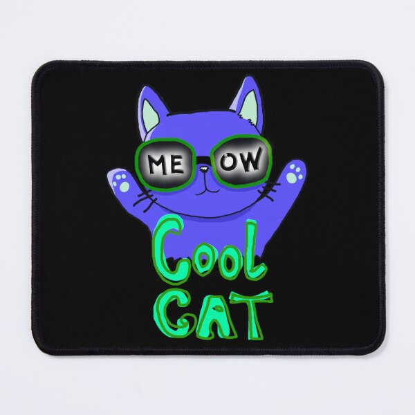 Item preview, Cartoon Cool Cat, Meow, Cute Cat, Blue, designed and sold by Maculele.