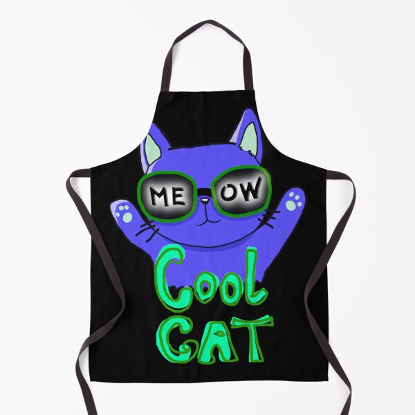 Item preview, Cartoon Cool Cat, Meow, Cute Cat, Blue, designed and sold by Maculele.