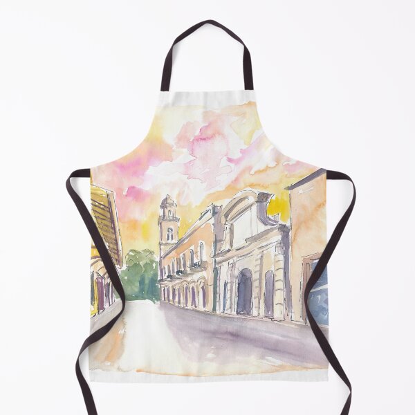 Item preview, Santo Domingo Watercolor Street Scene Calle el Conde designed and sold by artshop77.