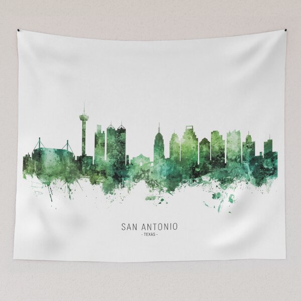 Artikelvorschau, San Antonio Texas Skyline entworfen und verkauft von ArtPrints.