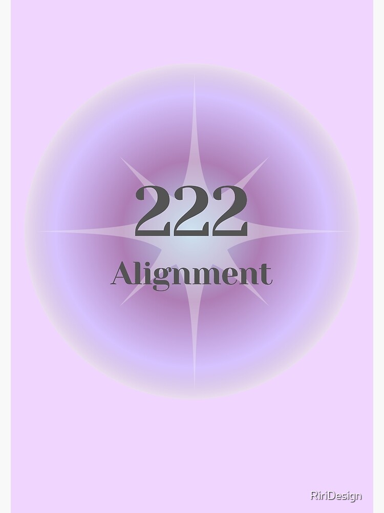 Discover 222 purple angel number star Premium Matte Vertical Poster