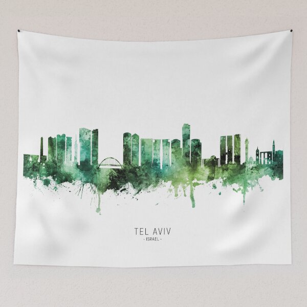 Item preview, Tel Aviv Israel Skyline designed and sold by ArtPrints.