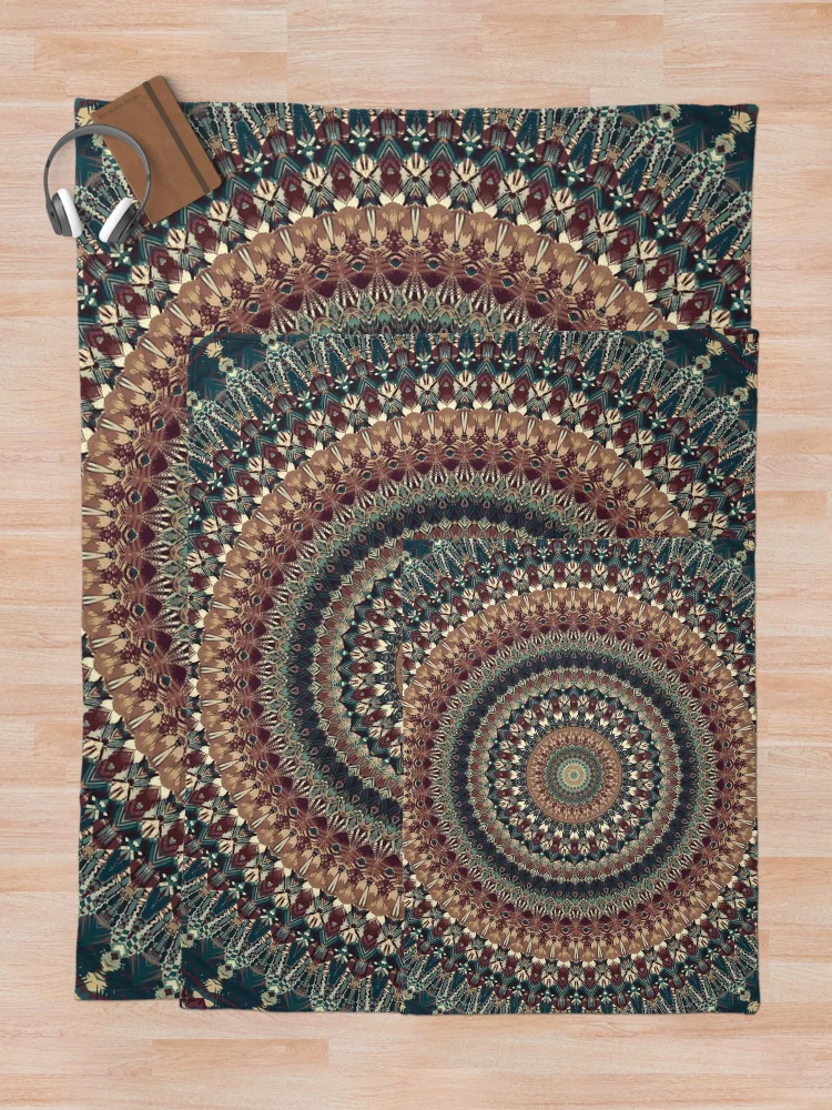 Thumbnail 5 of 6, Throw Blanket, Mandala 195 designed and sold by Mandala Of Life.