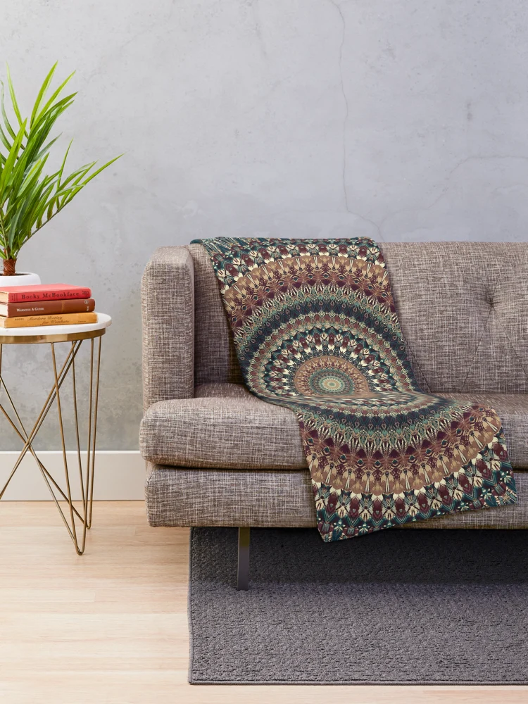 Thumbnail 2 of 6, Throw Blanket, Mandala 195 designed and sold by Mandala Of Life.