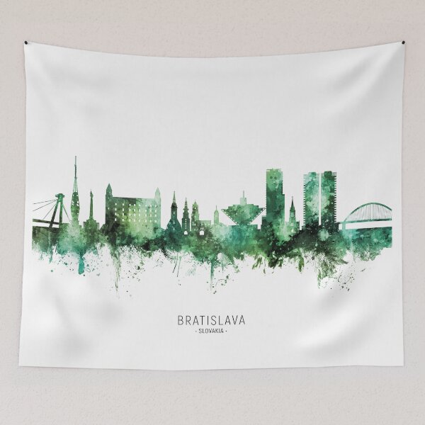 Item preview, Bratislava Slovakia Skyline designed and sold by ArtPrints.