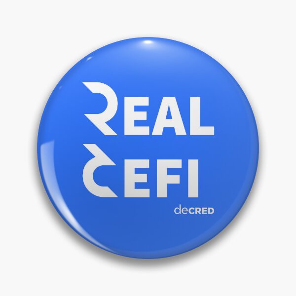 Item preview, Decred Real Defi - DCR Blue © v1 (Design timestamped by https://timestamp.decred.org/) designed and sold by OfficialCryptos.