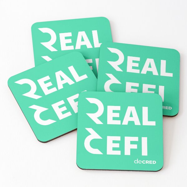 Item preview, Decred Real Defi - DCR Turquoise © v1 (Design timestamped by https://timestamp.decred.org/) designed and sold by OfficialCryptos.