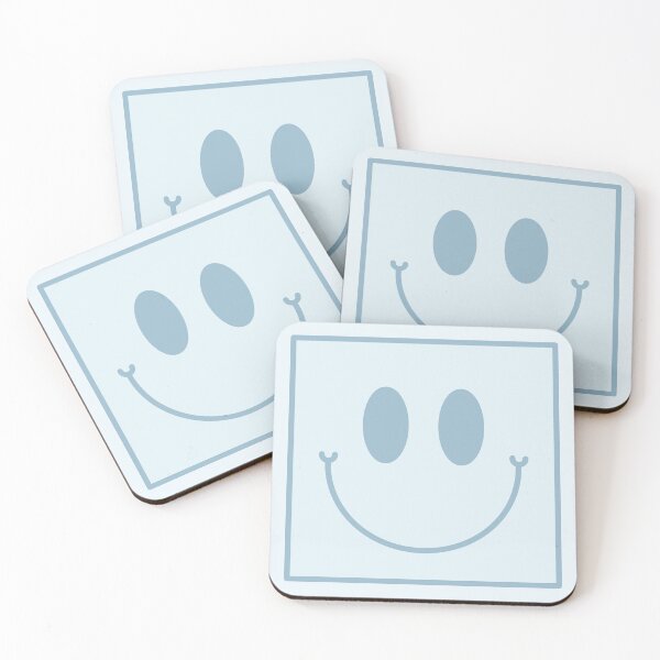 Item preview, Dull Blue Square Smiley Face designed and sold by EpicCreation.