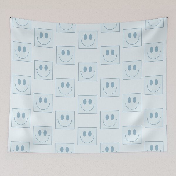 Item preview, Dull Blue Square Smiley Face designed and sold by EpicCreation.