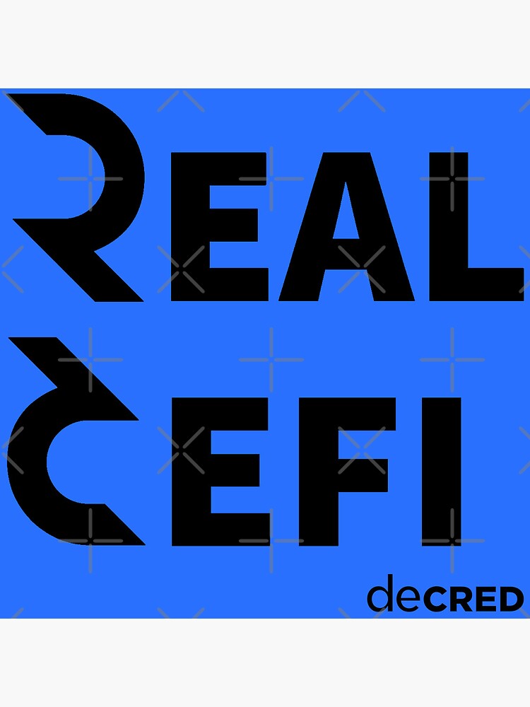 Thumbnail 2 of 2, Postcard, Decred Real Defi - DCR Blue © v2 (Design timestamped by https://timestamp.decred.org/) designed and sold by OfficialCryptos.