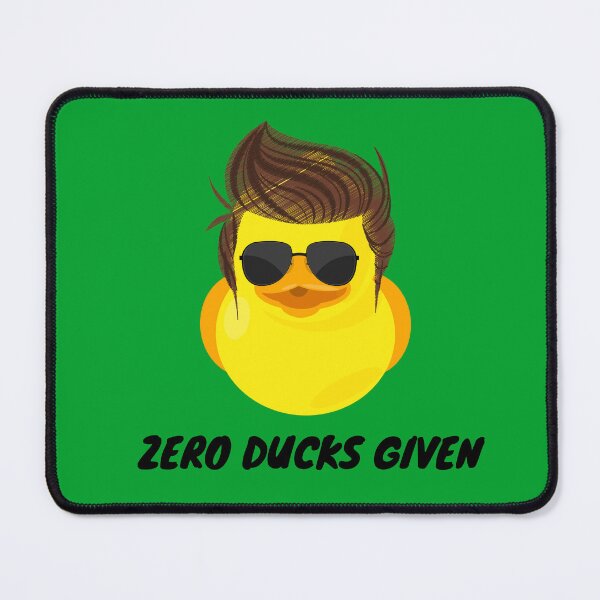 Item preview, Zero Ducks Given - Cool and Funny, Unbothered Retro Duck with a Wig, design for Duck Lovers designed and sold by haRexia.