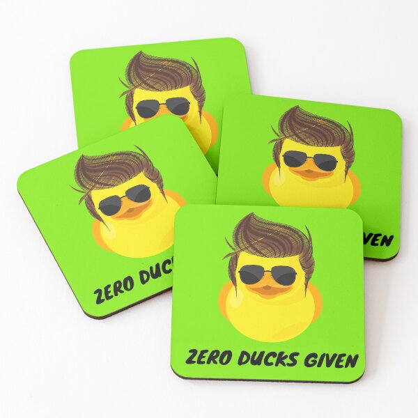 Item preview, Zero Ducks Given - Cool and Funny, Unbothered Retro Duck with a Wig, design for Duck Lovers  designed and sold by haRexia.