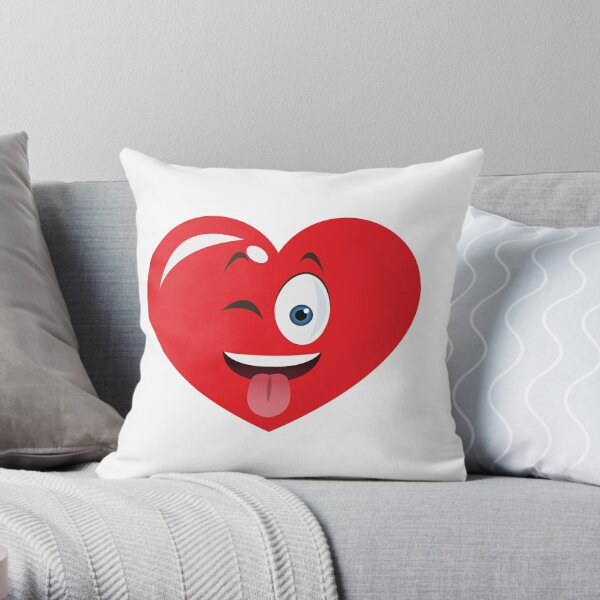 Heart With Eyes Pillows & Cushions for Sale