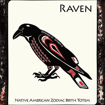 RAVEN Native American Totem Zodiac Spirit Animal Sign Sticker