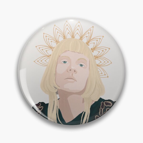 Item preview, Aurora Aksnes Fan Art Gouache Portrait 'The Gods We Can Touch' designed and sold by bearly-creative.