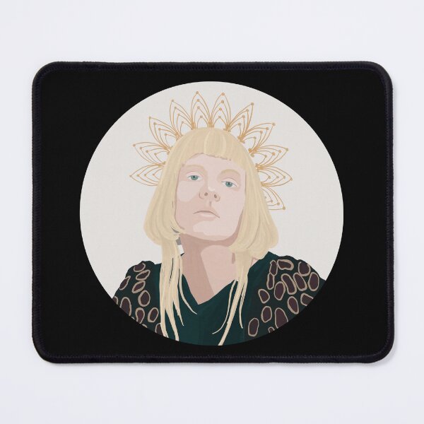 Item preview, Aurora Aksnes Fan Art Gouache Portrait 'The Gods We Can Touch' designed and sold by bearly-creative.