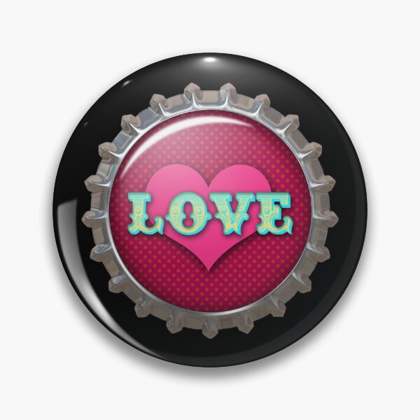 Item preview, LOVE Bottle Cap | Romantic Valentine Sticker by Cherie(c)2022 designed and sold by CheriesArt.