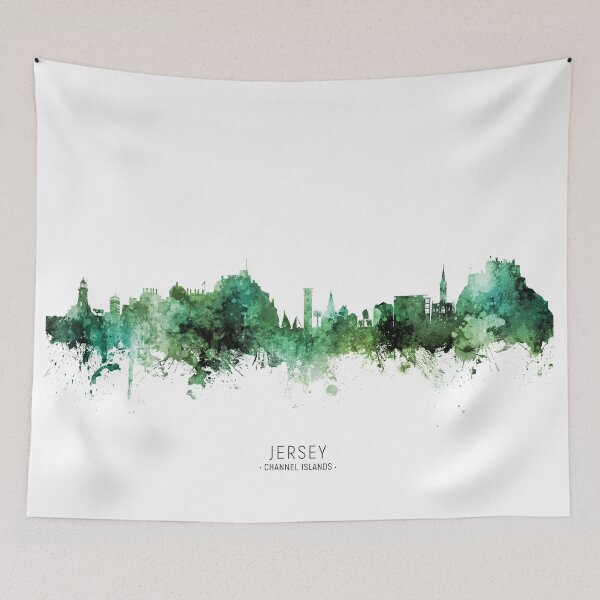 Item preview, Jersey Channel Islands Skyline designed and sold by ArtPrints.