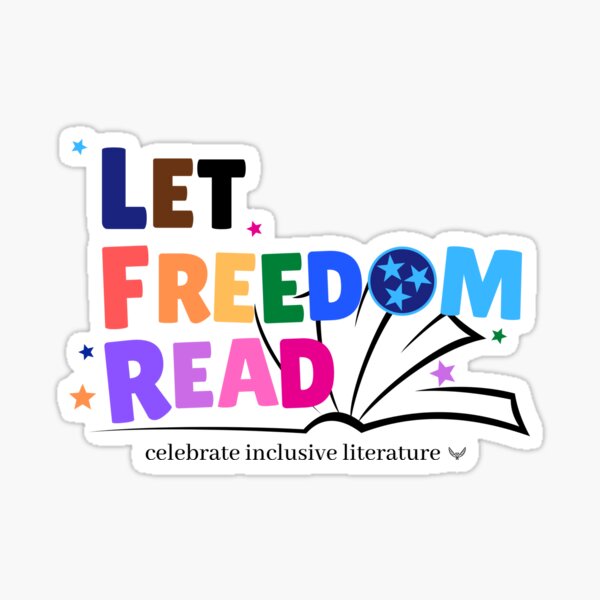 Item preview, Let Freedom Read (Sticker/Magnet) designed and sold by MSJChatt.