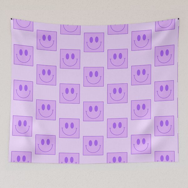Item preview, Preppy Purple Square Smiley Face designed and sold by EpicCreation.