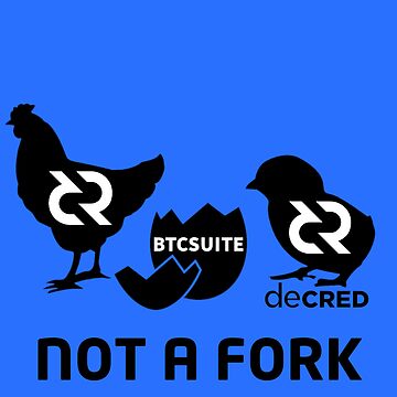 Artwork thumbnail, Not a fork - DCR Blue © v2 (Design timestamped by https://timestamp.decred.org/) by OfficialCryptos