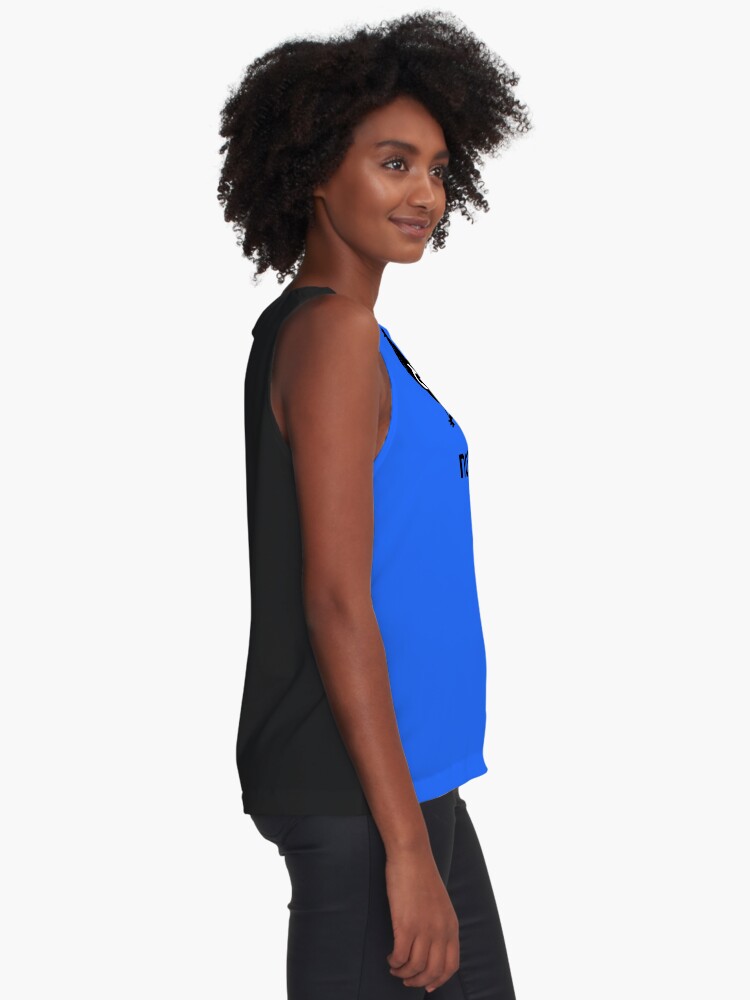 Thumbnail 2 of 6, Sleeveless Top, Not a fork - DCR Blue © v2 (Design timestamped by https://timestamp.decred.org/) designed and sold by OfficialCryptos.