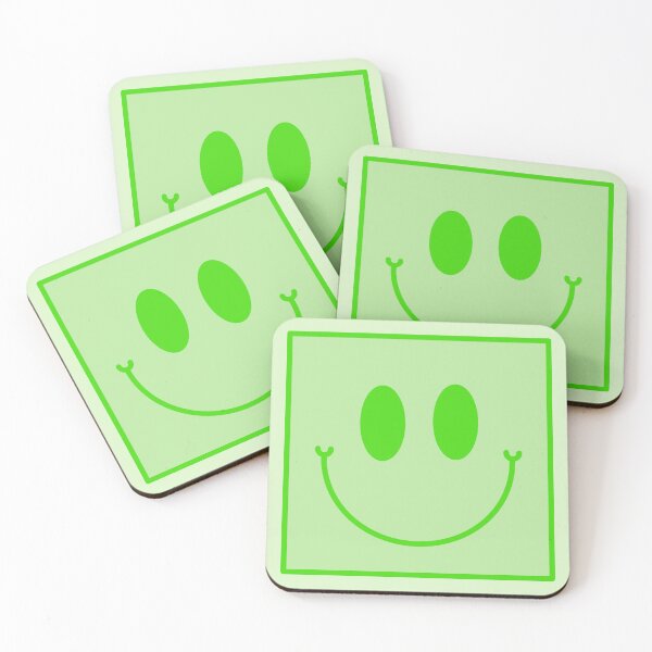 Item preview, Green Square Smiley Face designed and sold by EpicCreation.