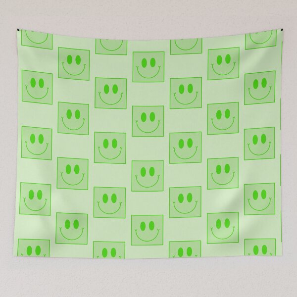 Item preview, Green Square Smiley Face designed and sold by EpicCreation.