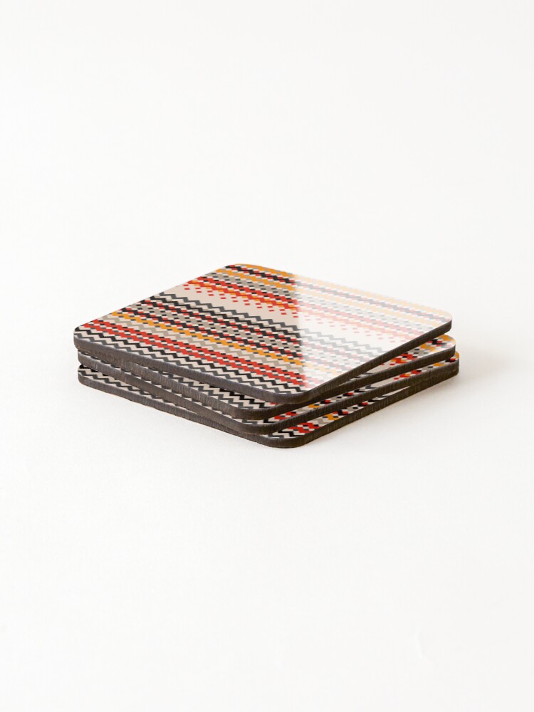 Thumbnail 4 of 5, Coasters (Set of 4), Sawtooth 7 designed and sold by genpythonart.