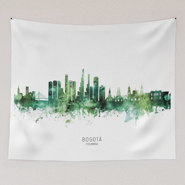 Aperçu de l'œuvre Bogotá Colombia Skyline créée et vendue par ArtPrints.