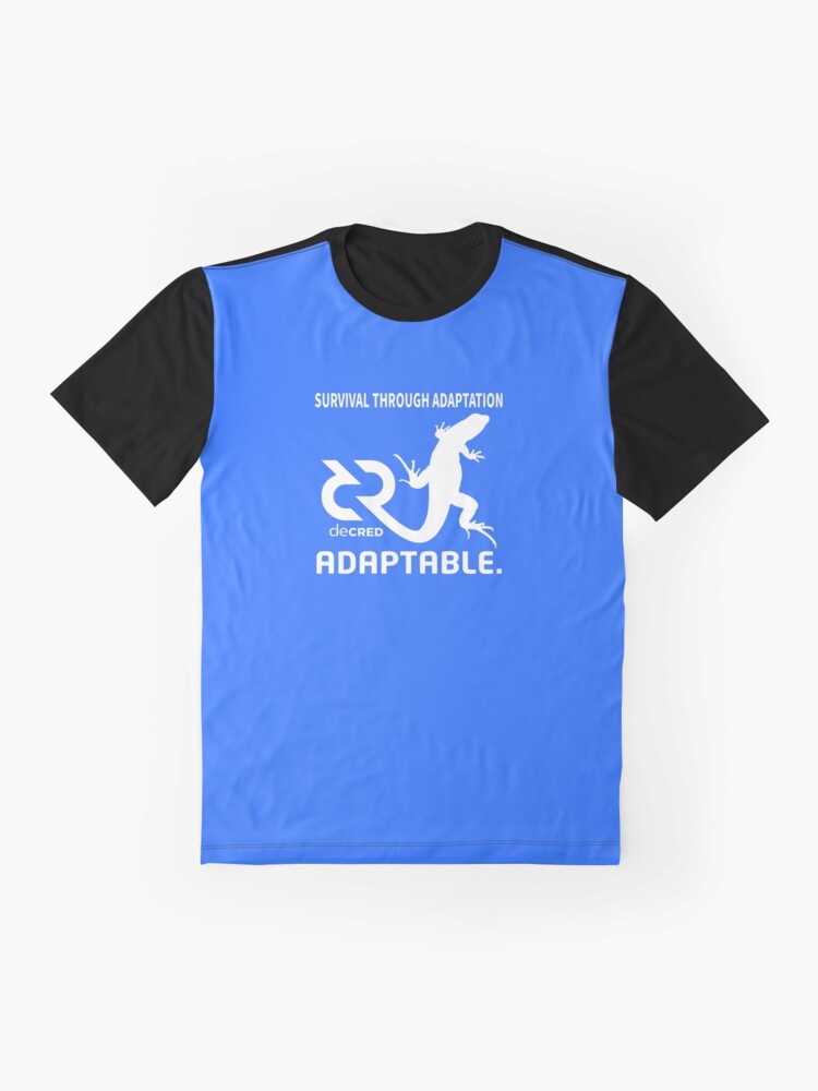 Alternate view of Decred Adaptable - DCR Blue © v1 (Design timestamped by https://timestamp.decred.org/) Graphic T-Shirt
