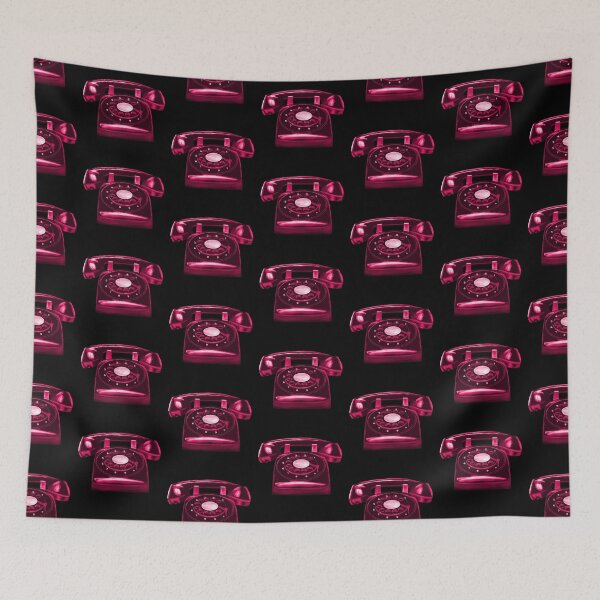 Item preview, Psychedelic Red Telephone - Retro Rotary Dial Phone designed and sold by Grepthor.