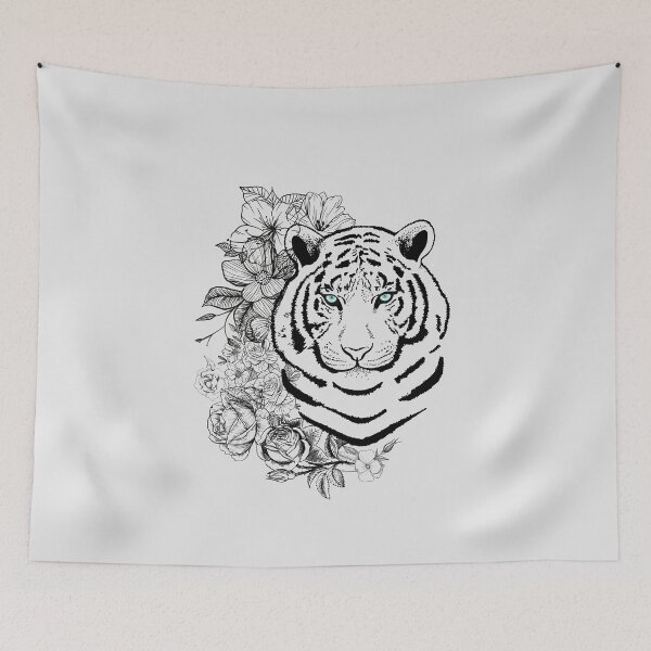 Item preview, Copy of Copy of Tiger With Flowers Very Cute designed and sold by Pink-angel2030.