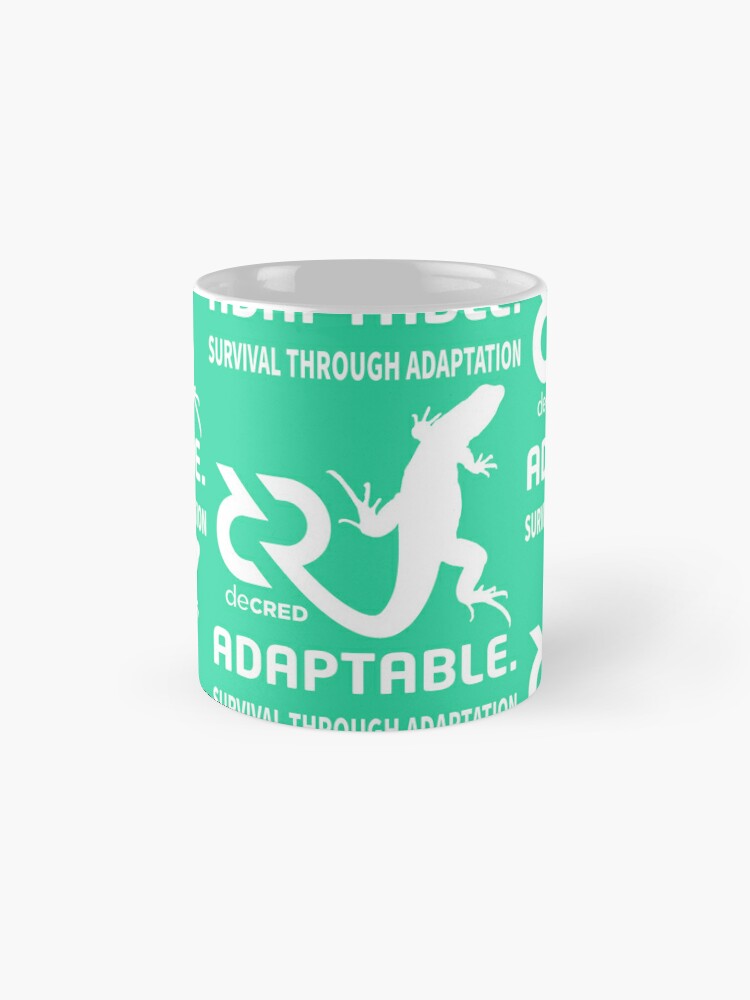 Thumbnail 4 of 6, Coffee Mug, Decred Adaptable - DCR Turquoise © v1 (Design timestamped by https://timestamp.decred.org/) designed and sold by OfficialCryptos.