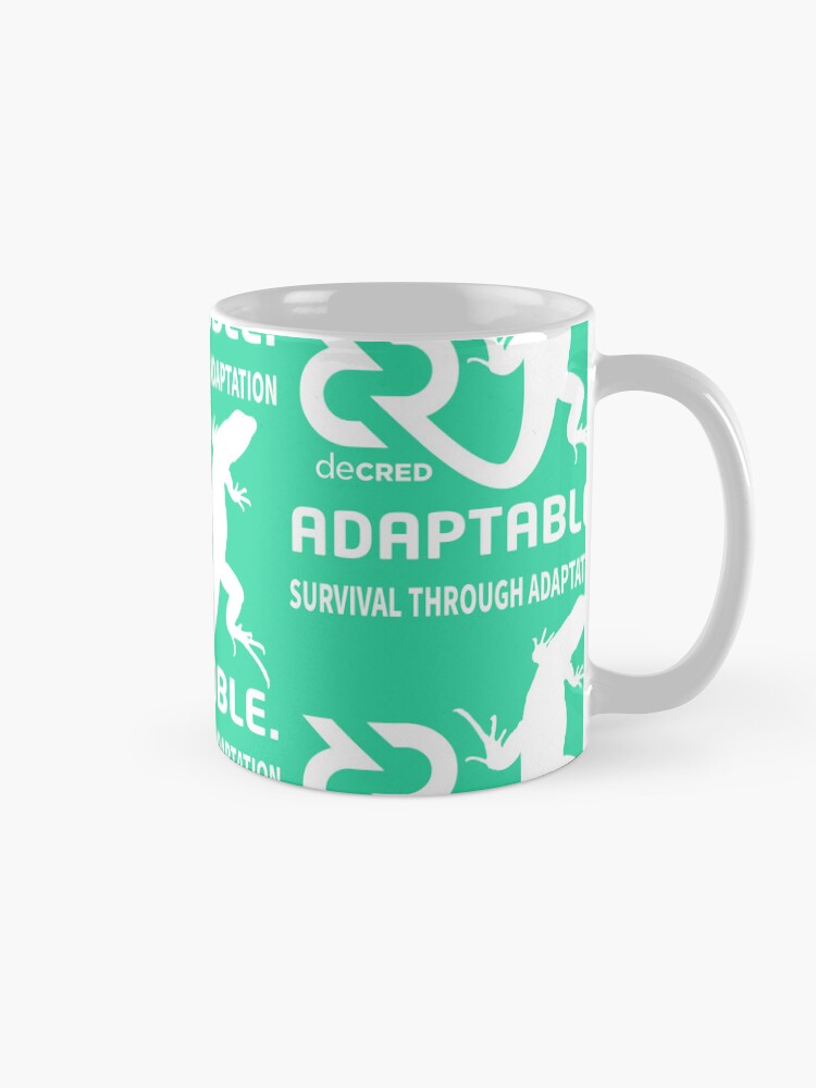 Thumbnail 5 of 6, Coffee Mug, Decred Adaptable - DCR Turquoise © v1 (Design timestamped by https://timestamp.decred.org/) designed and sold by OfficialCryptos.