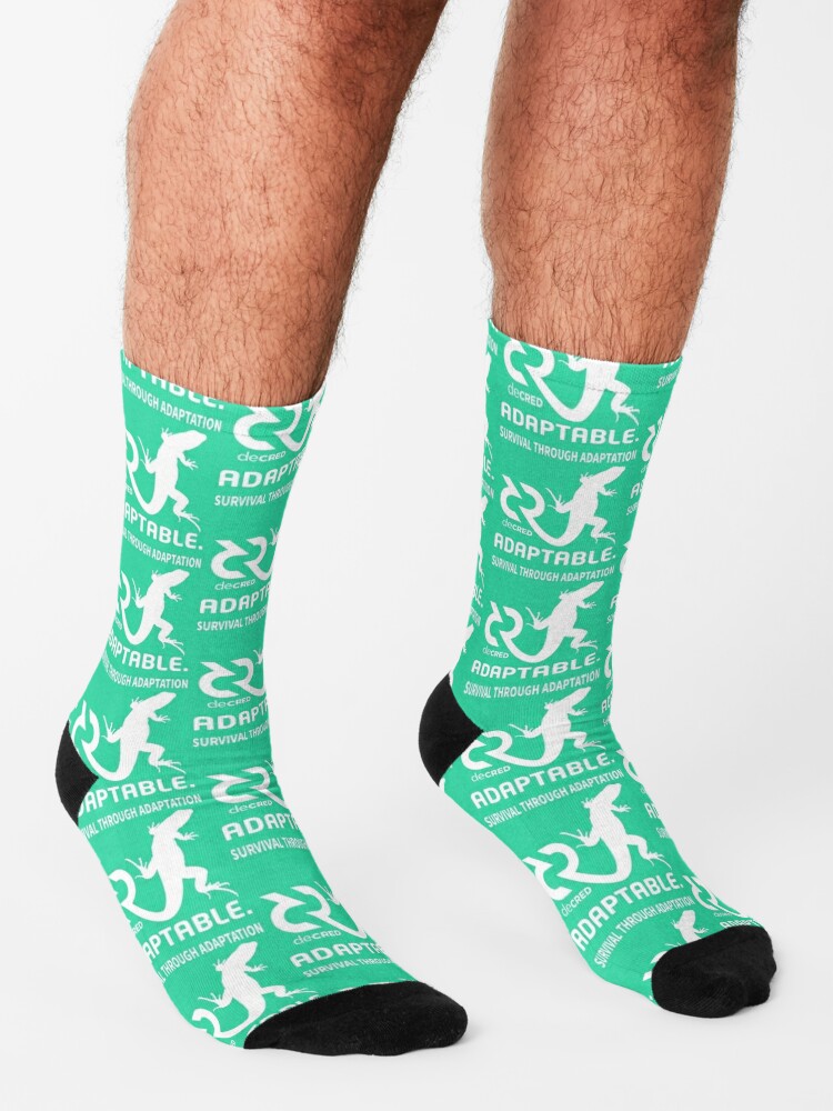 Socks, Decred Adaptable - DCR Turquoise © v1 (Design timestamped by https://timestamp.decred.org/) designed and sold by OfficialCryptos