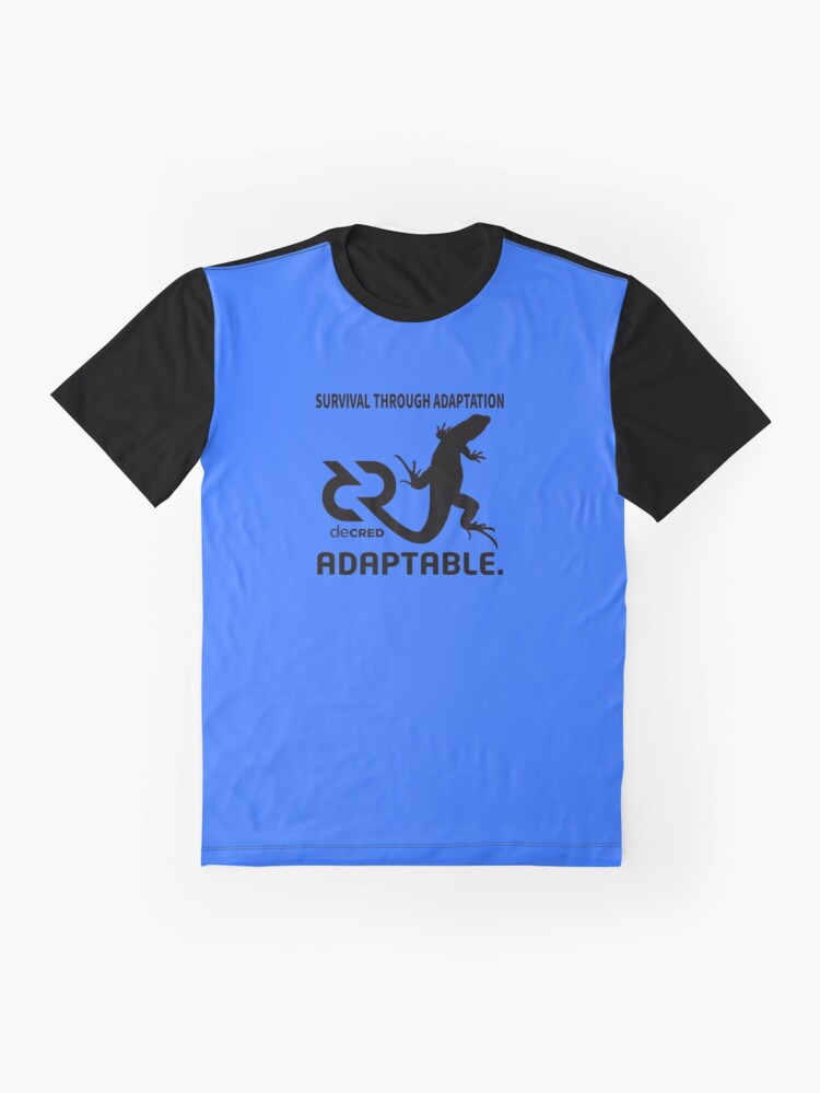 Alternate view of Decred Adaptable - DCR Blue © v2 (Design timestamped by https://timestamp.decred.org/) Graphic T-Shirt