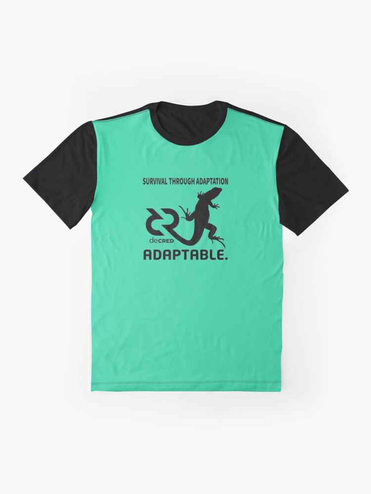 Thumbnail 4 of 5, Graphic T-Shirt, Decred Adaptable - DCR Turquoise © v2 (Design timestamped by https://timestamp.decred.org/) designed and sold by OfficialCryptos.