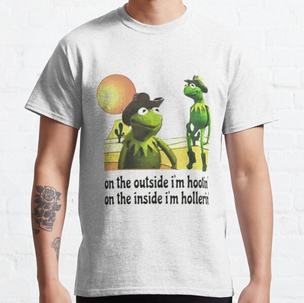 kermit Hootin y Hollerin en el exterior estoy hootin Camiseta clásica