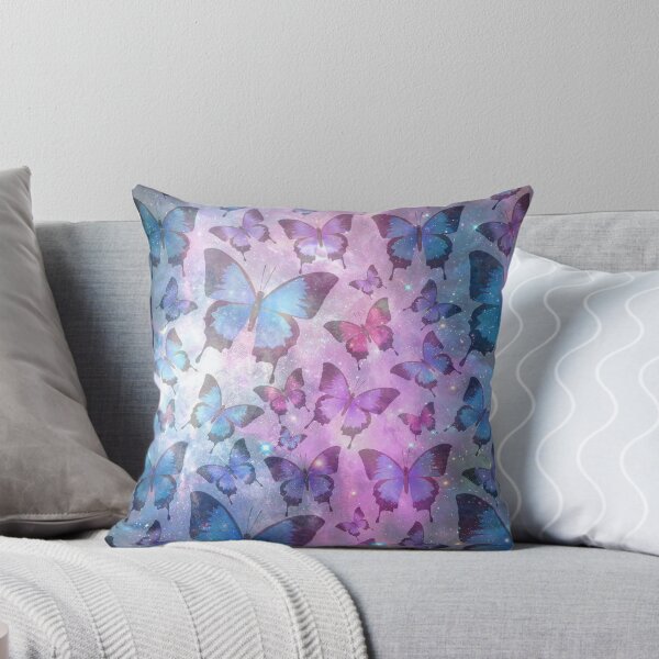 Item preview, Butterflies in galaxy blue and purple star pattern designed and sold by Beeroclock.