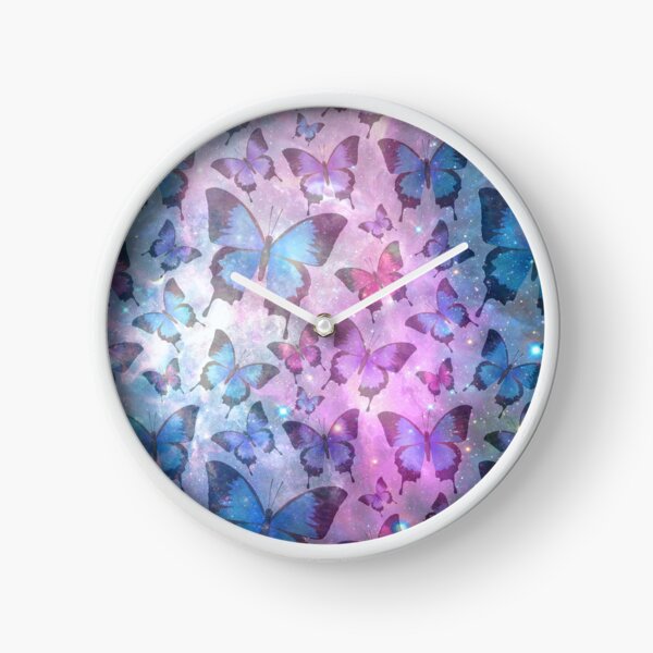 Item preview, Butterflies in galaxy blue and purple star pattern designed and sold by Beeroclock.