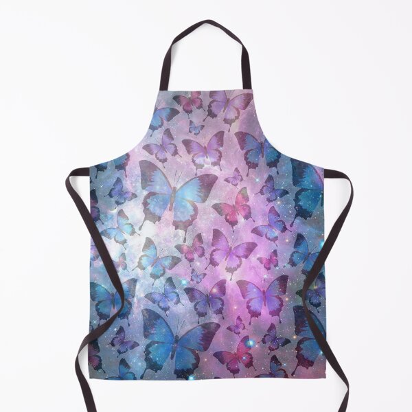 Item preview, Butterflies in galaxy blue and purple star pattern designed and sold by Beeroclock.