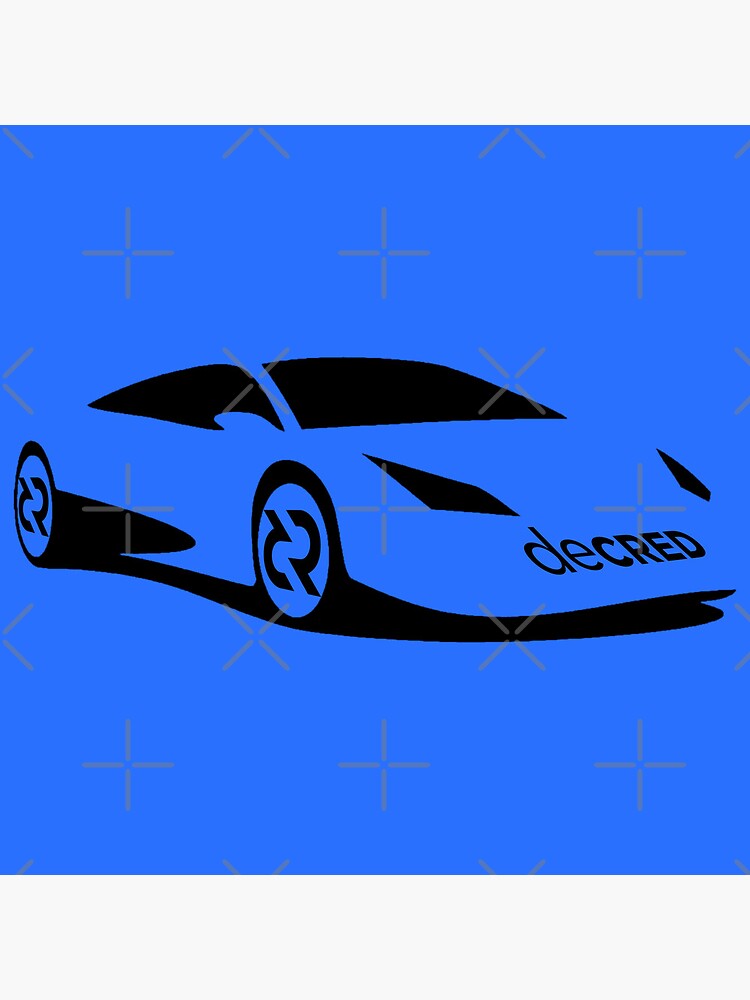 Thumbnail 3 of 3, Photographic Print, Decred sports car - DCR Blue © v1 (Design timestamped by https://timestamp.decred.org/) designed and sold by OfficialCryptos.